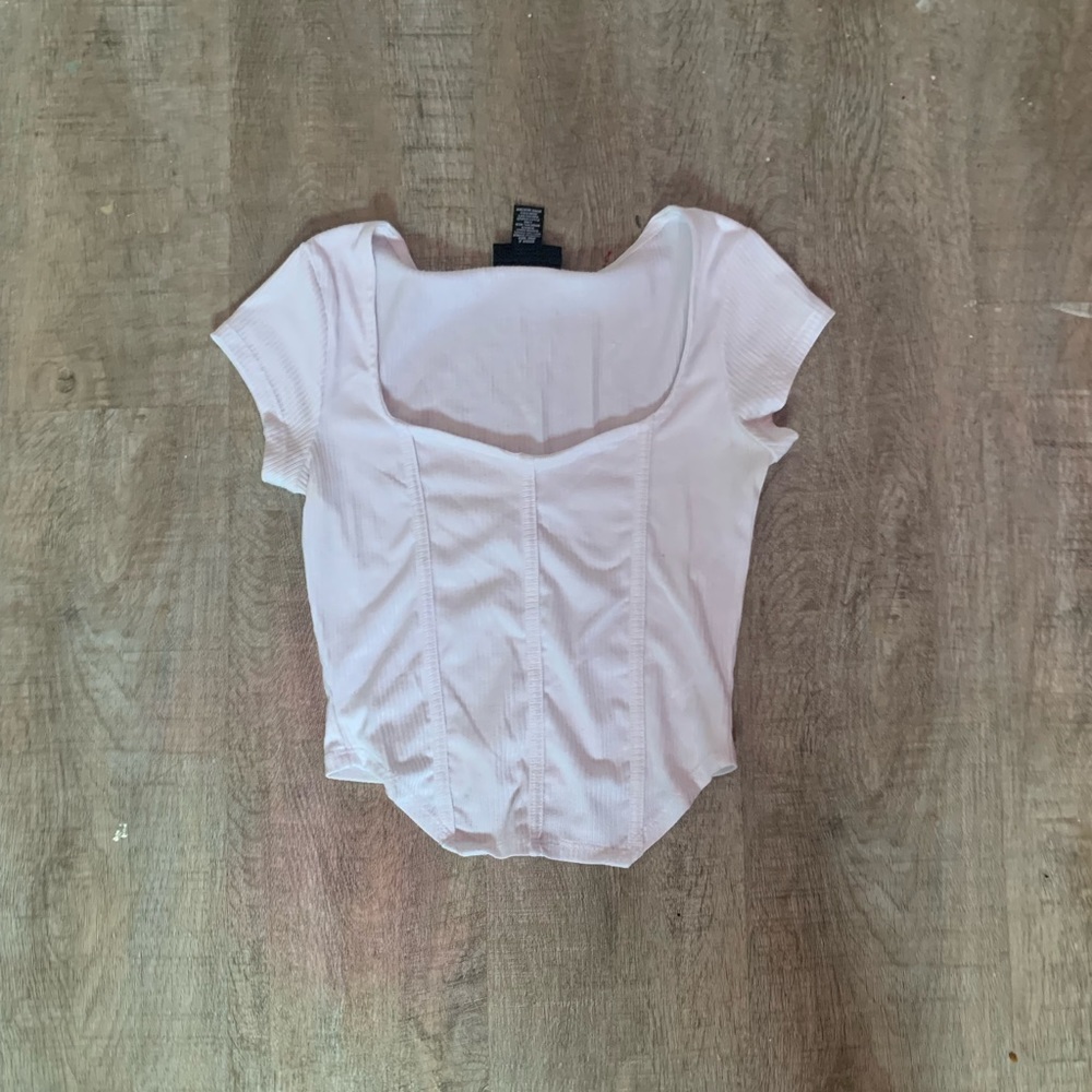 White crop top, shoulder neck line